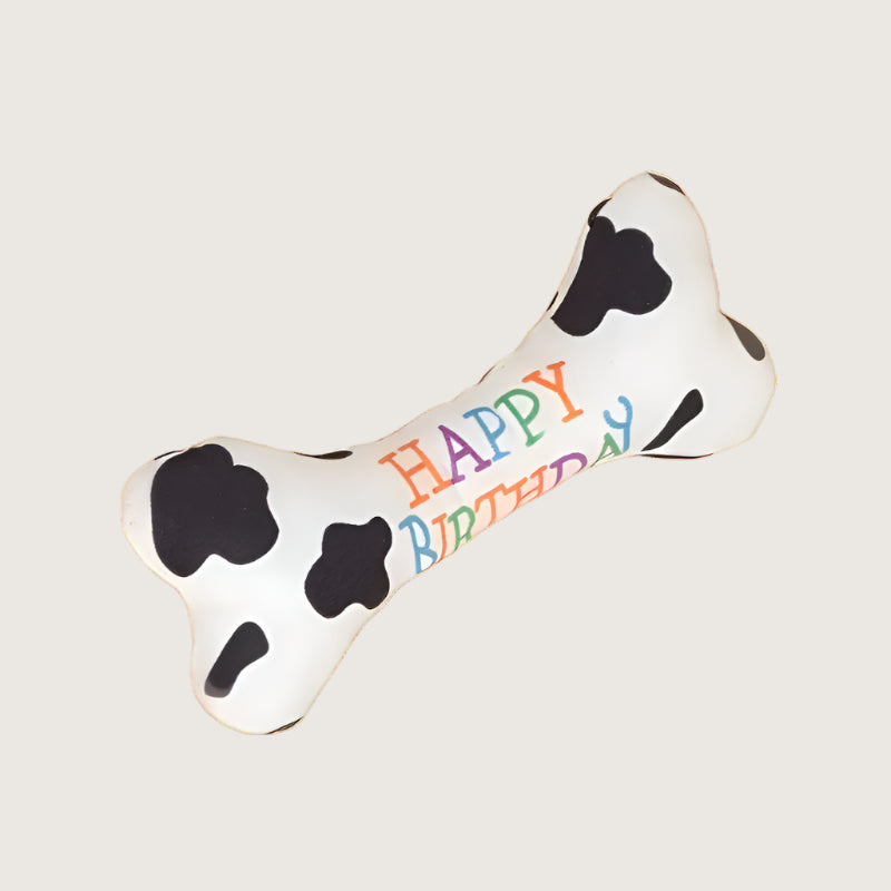 Cow Print Toy Bone