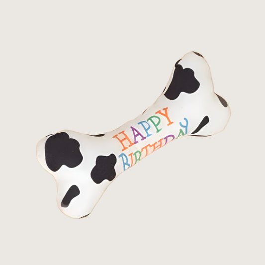 Cow Print Toy Bone